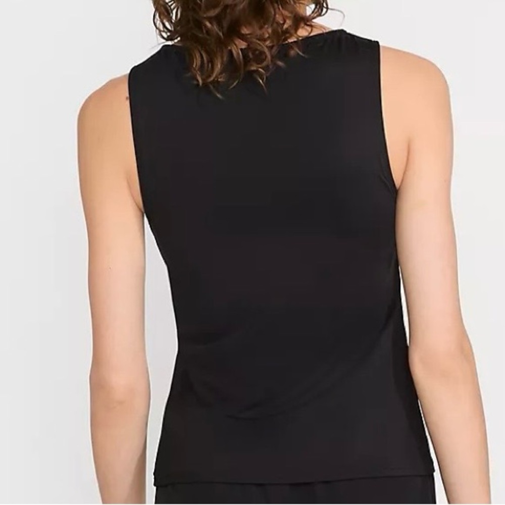 NWT Lands’ End Sz 14DD Black High Neck Modest Tankini Swimsuit Top Sun Protect - Picture 6 of 6